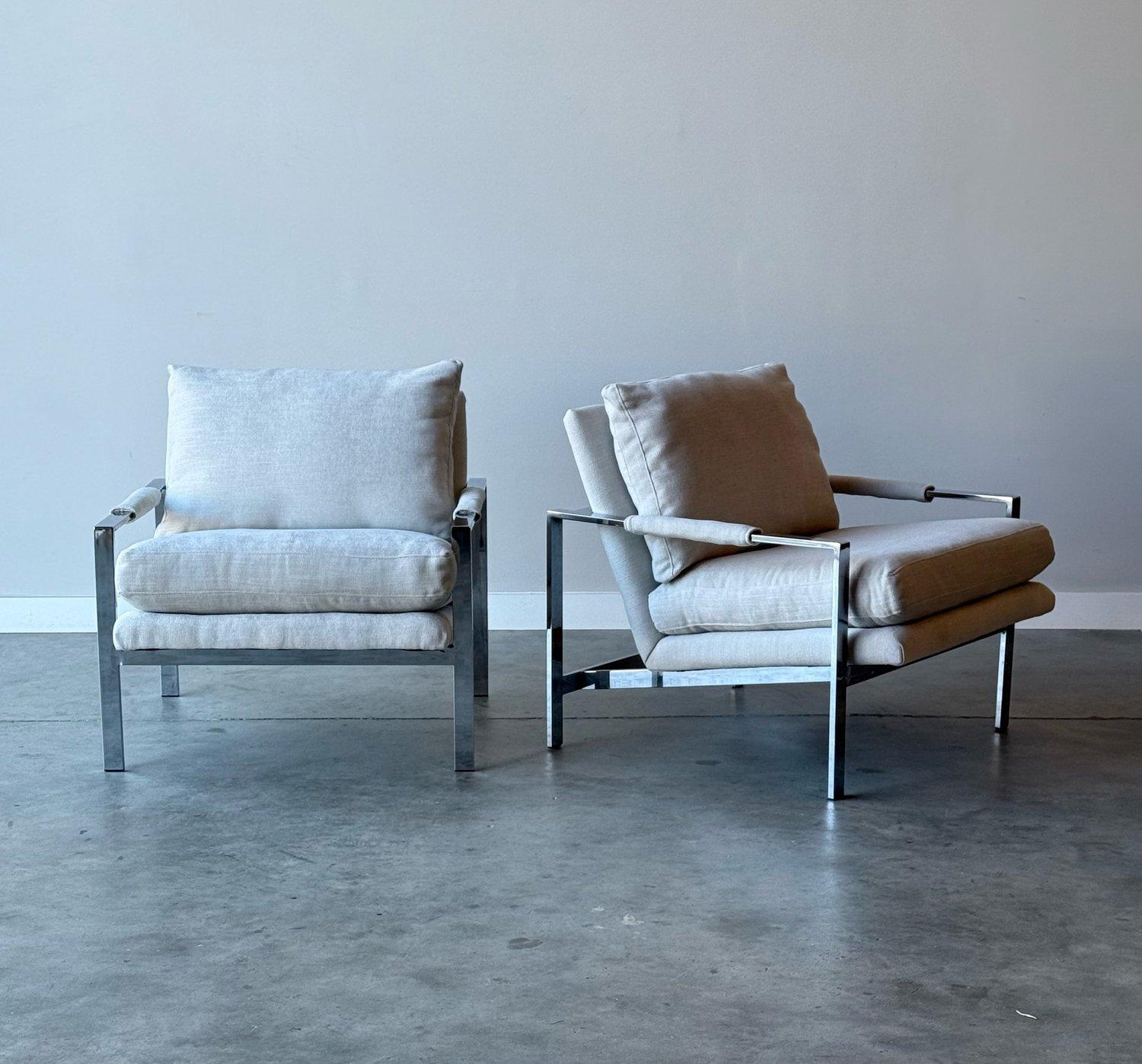 Paire de chaises longues Milo Baughman pour Thayer Coggin 951 Bon état - En vente à Raleigh, NC