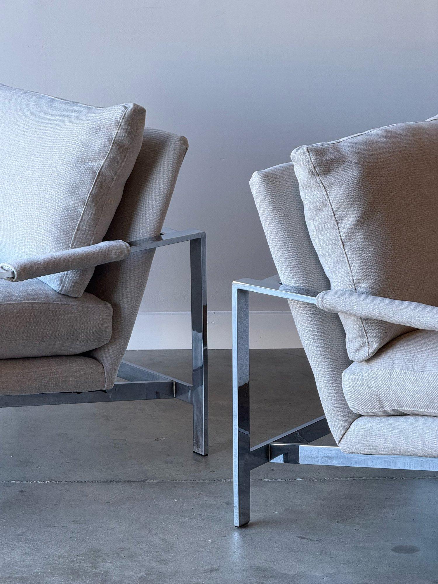 Fin du 20e siècle Paire de chaises longues Milo Baughman pour Thayer Coggin 951 en vente