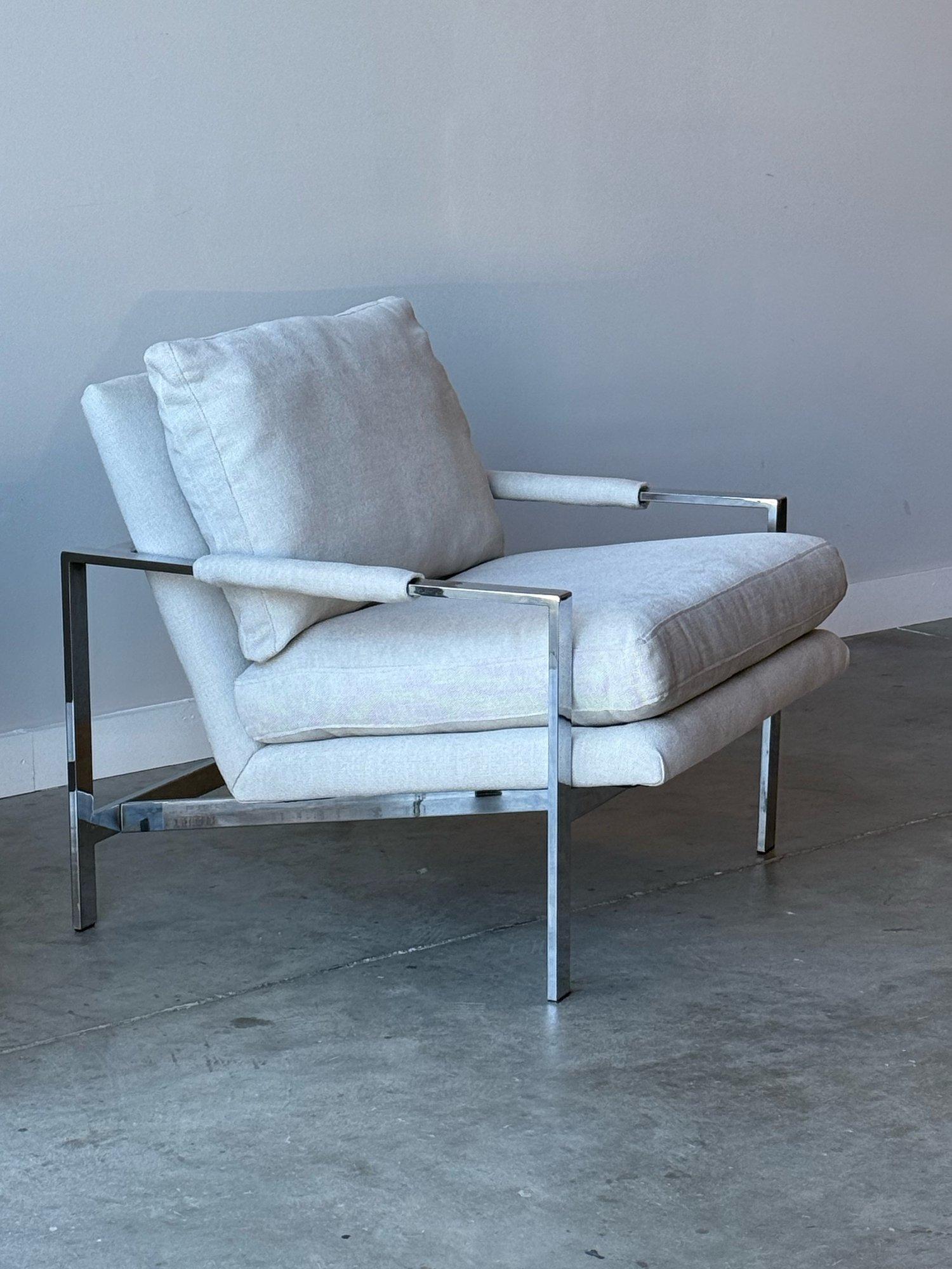 Métal Paire de chaises longues Milo Baughman pour Thayer Coggin 951 en vente