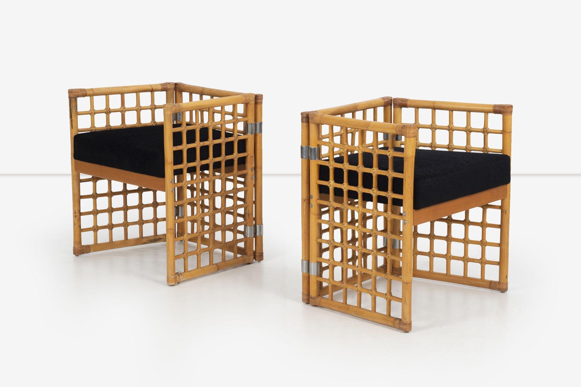American Milo Baughman for Thayer Coggin Bamboo Chairs