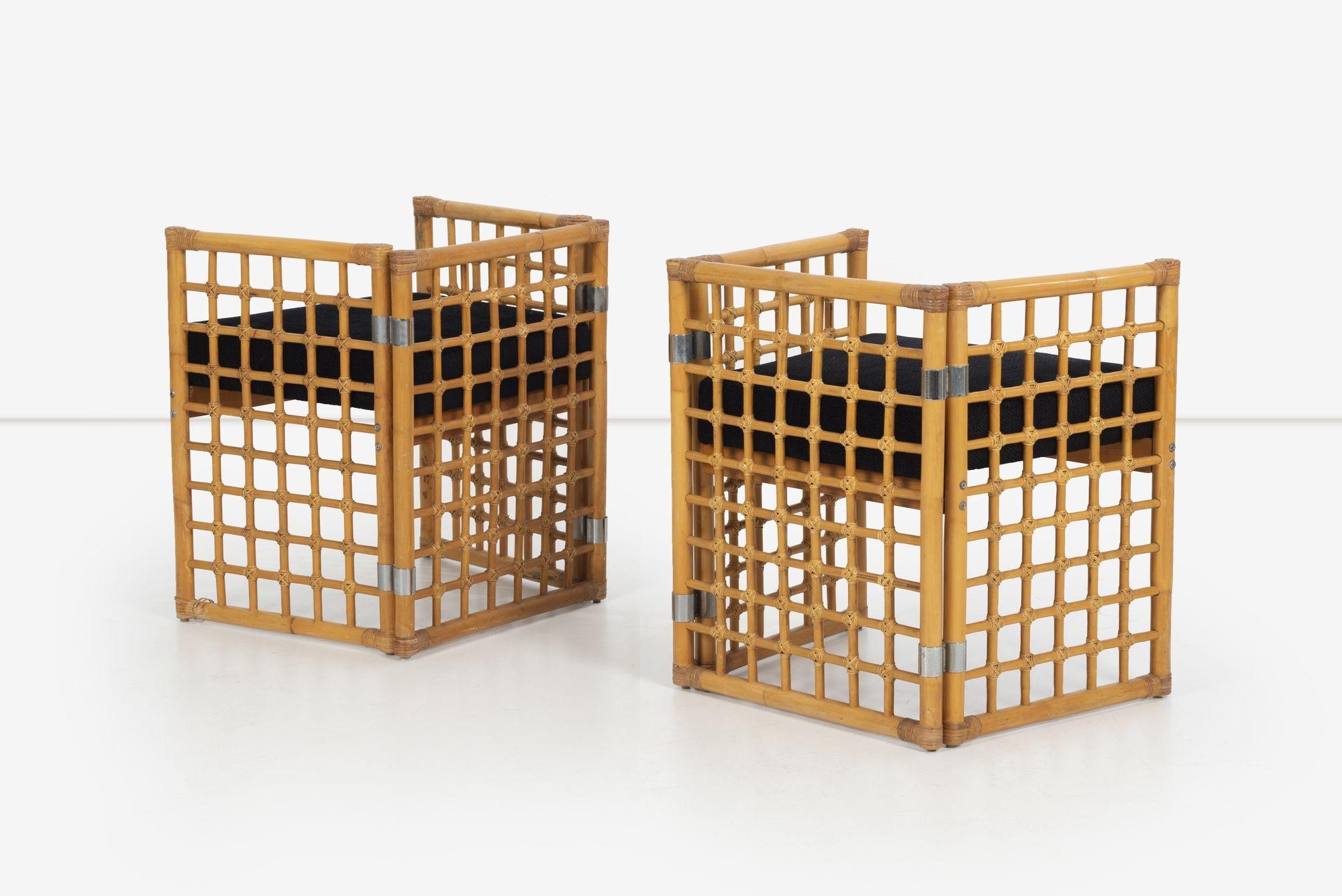 Milo Baughman for Thayer Coggin Bamboo Chairs 2