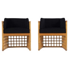 Fauteuils en bambou Milo Baughman pour Thayer Coggin