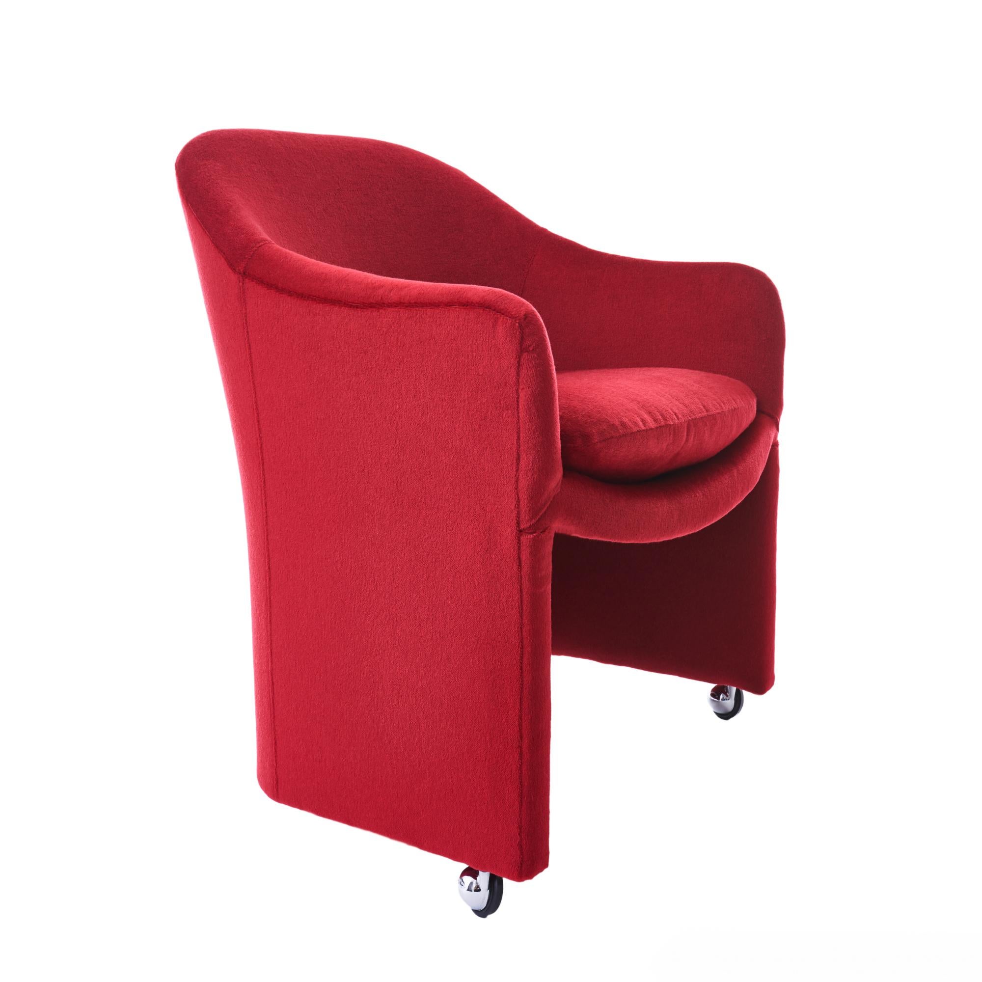 Mid-Century Modern Milo Baughman for Thayer Coggin Barrel Dining Chairs in Mohair