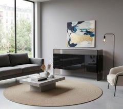 Milo Baughman für Thayer Coggin Schwarzer Lack Sideboard