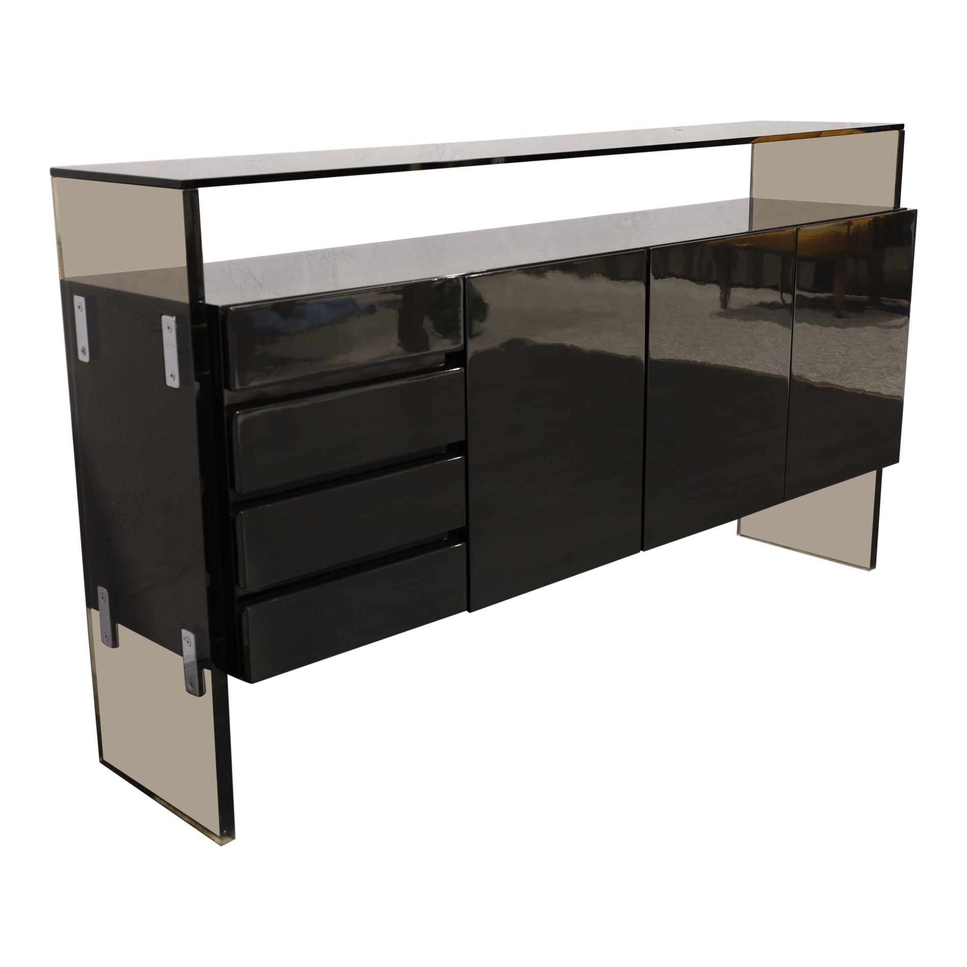 Milo Baughman for Thayer Coggin Black Lacquer Sideboard