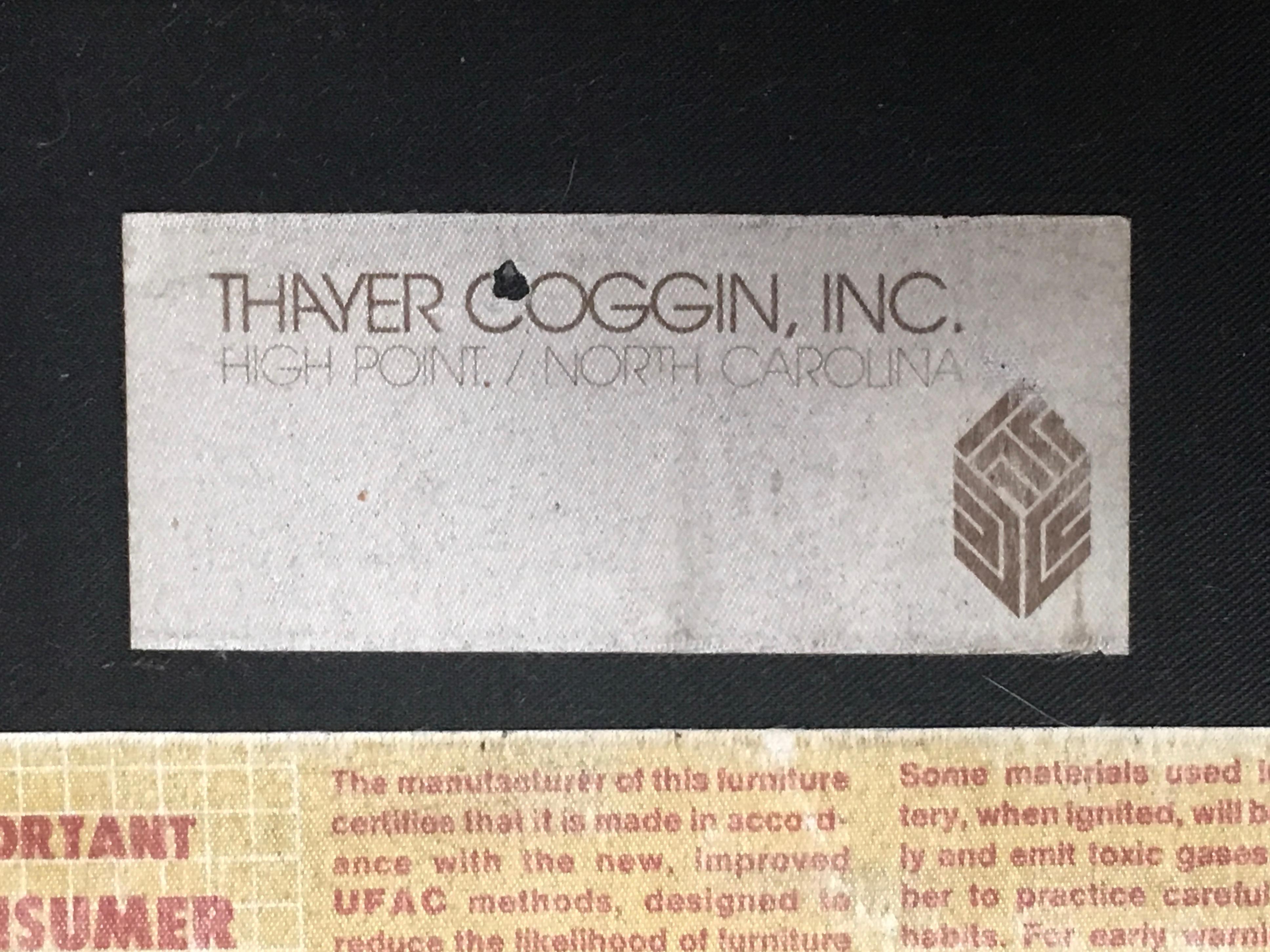 Milo Baughman for Thayer Coggin Black Leather Sofas a Pair 14