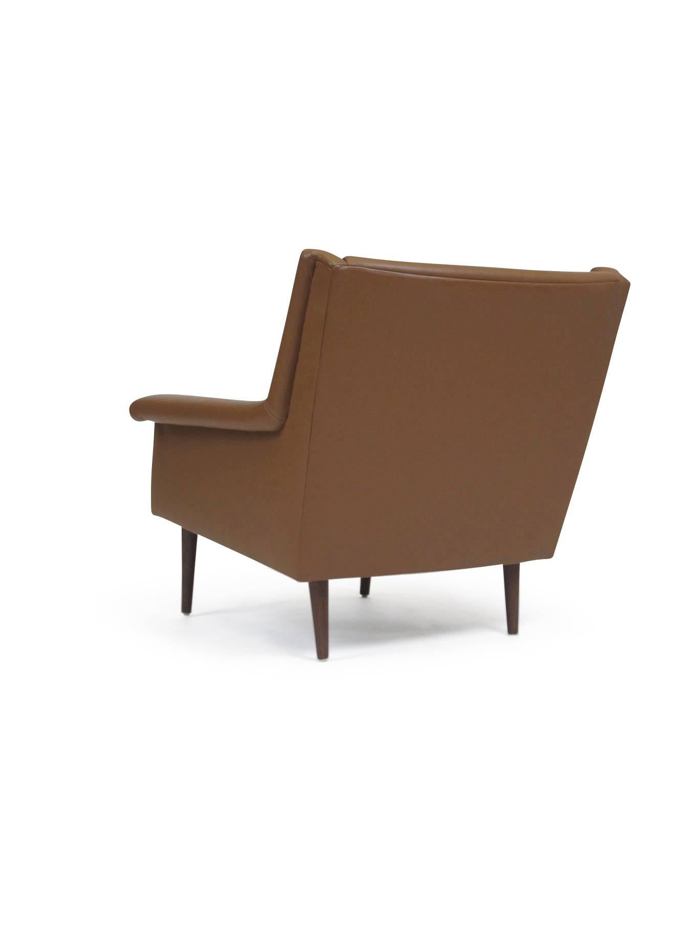 Milo Baughman for Thayer Coggin Brown Leather Lounge Chair 1