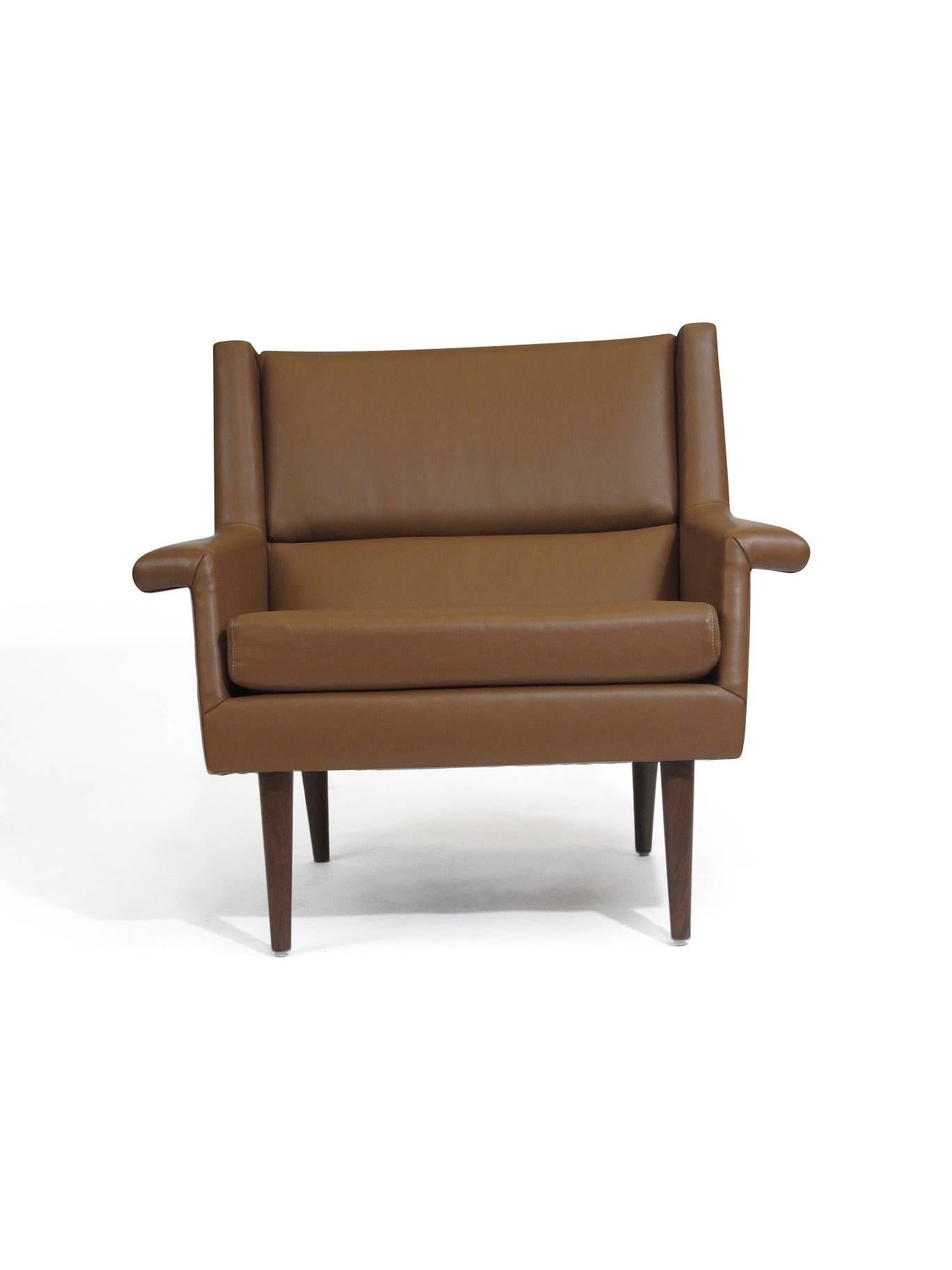 Milo Baughman for Thayer Coggin Brown Leather Lounge Chair 2
