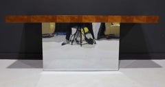 Milo Baughman for Thayer Coggin Burl Parquet Top Console
