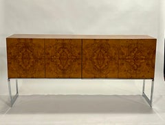 Milo Baughman for Thayer Coggin Burl Wood Credenza