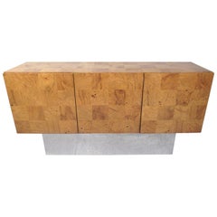 Milo Baughman for Thayer Coggin Burl Wood Credenza