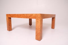 Milo Baughman for Thayer Coggin Burl Wood Parsons Coffee Table, 1970's