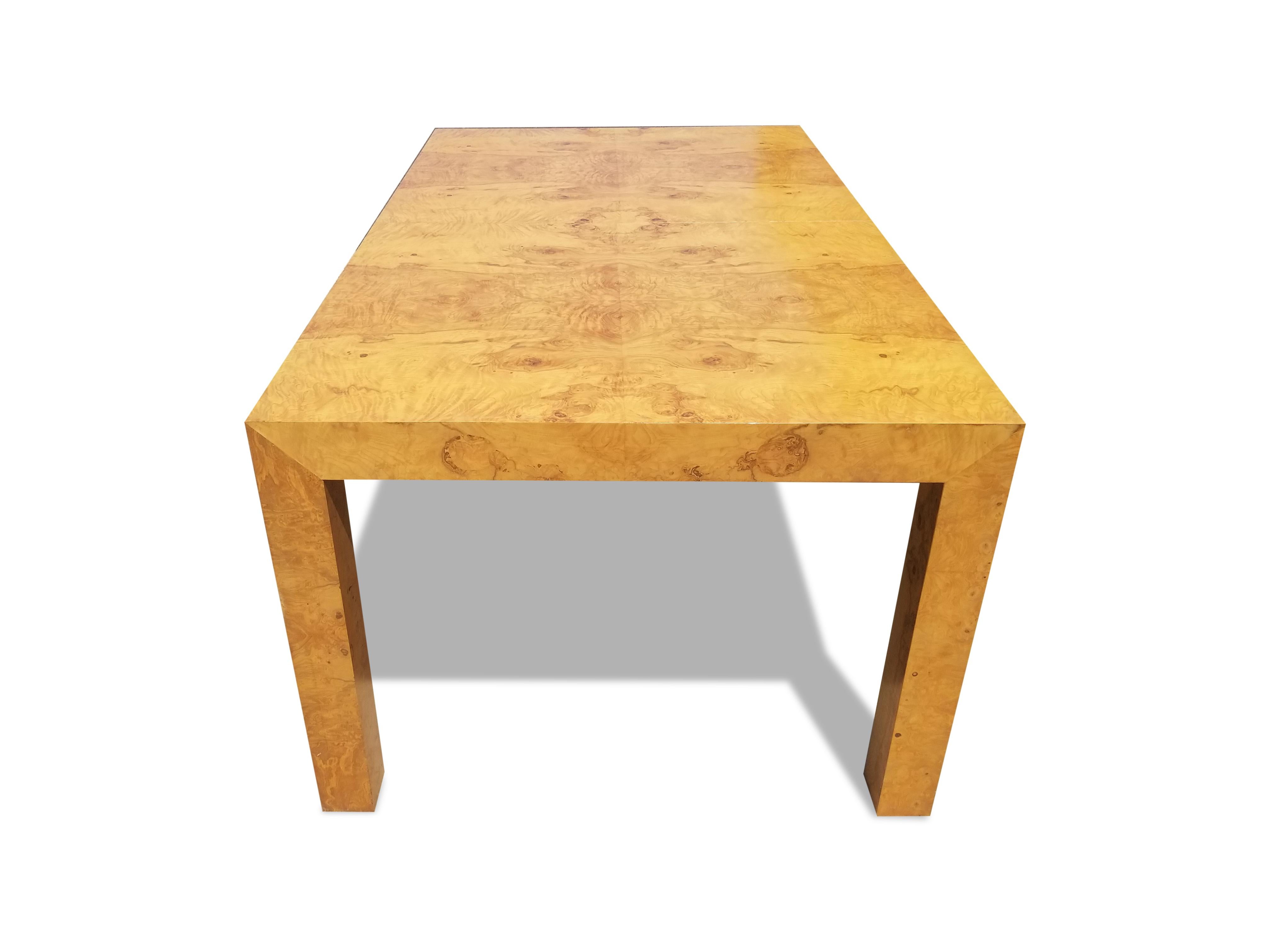 Mid-Century Modern Milo Baughman for Thayer Coggin Burlwood Dining Table