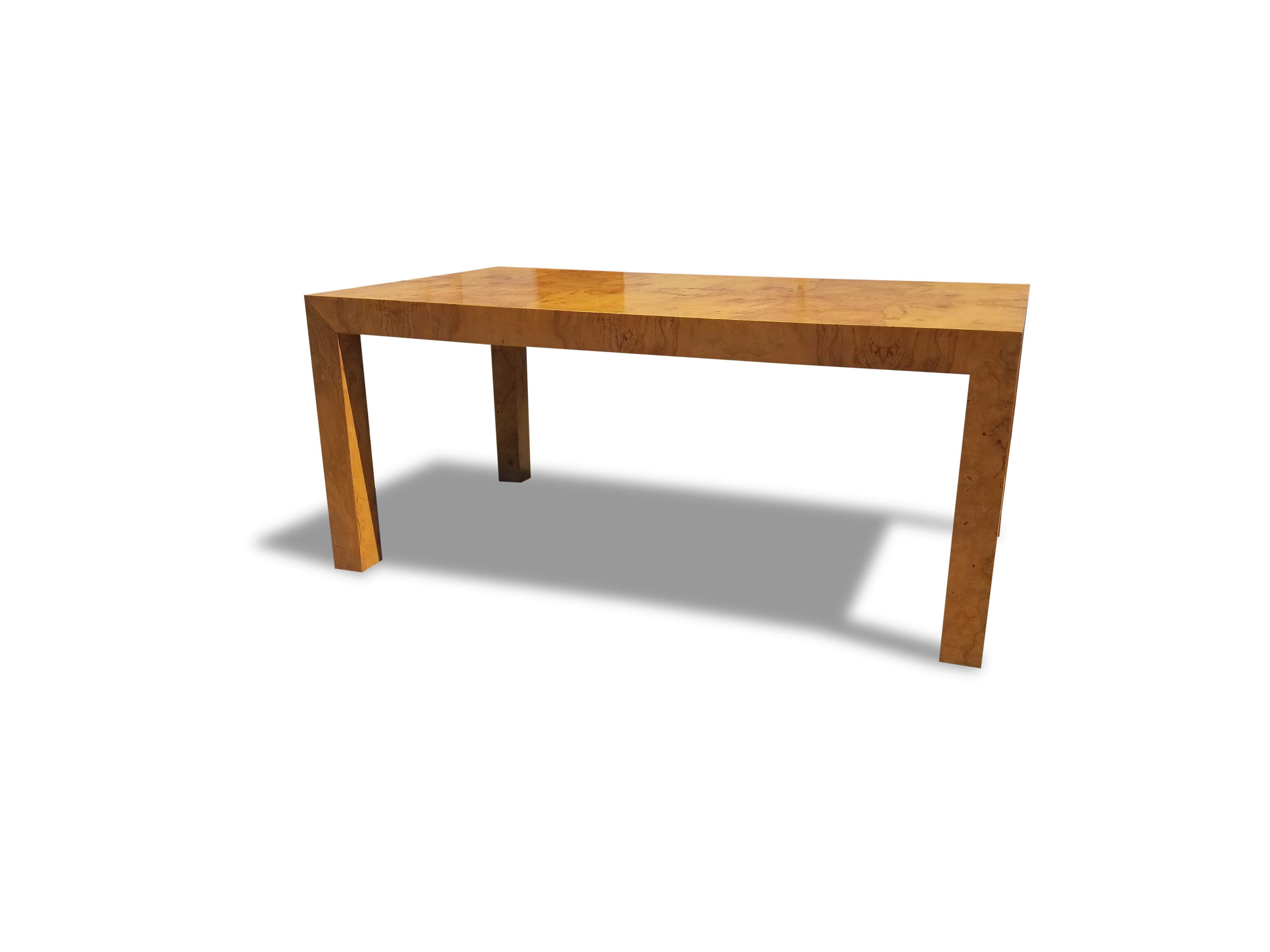 20th Century Milo Baughman for Thayer Coggin Burlwood Dining Table