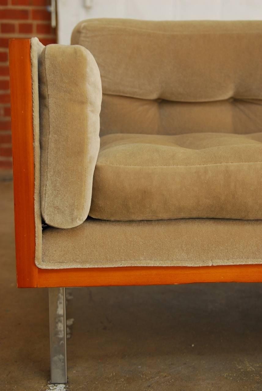 Milo Baughman for Thayer Coggin Case Sofa with Mohair 3