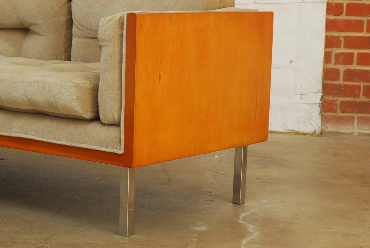 Milo Baughman for Thayer Coggin Case Sofa with Mohair 5