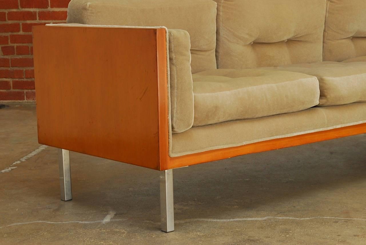 Milo Baughman for Thayer Coggin Case Sofa with Mohair 6