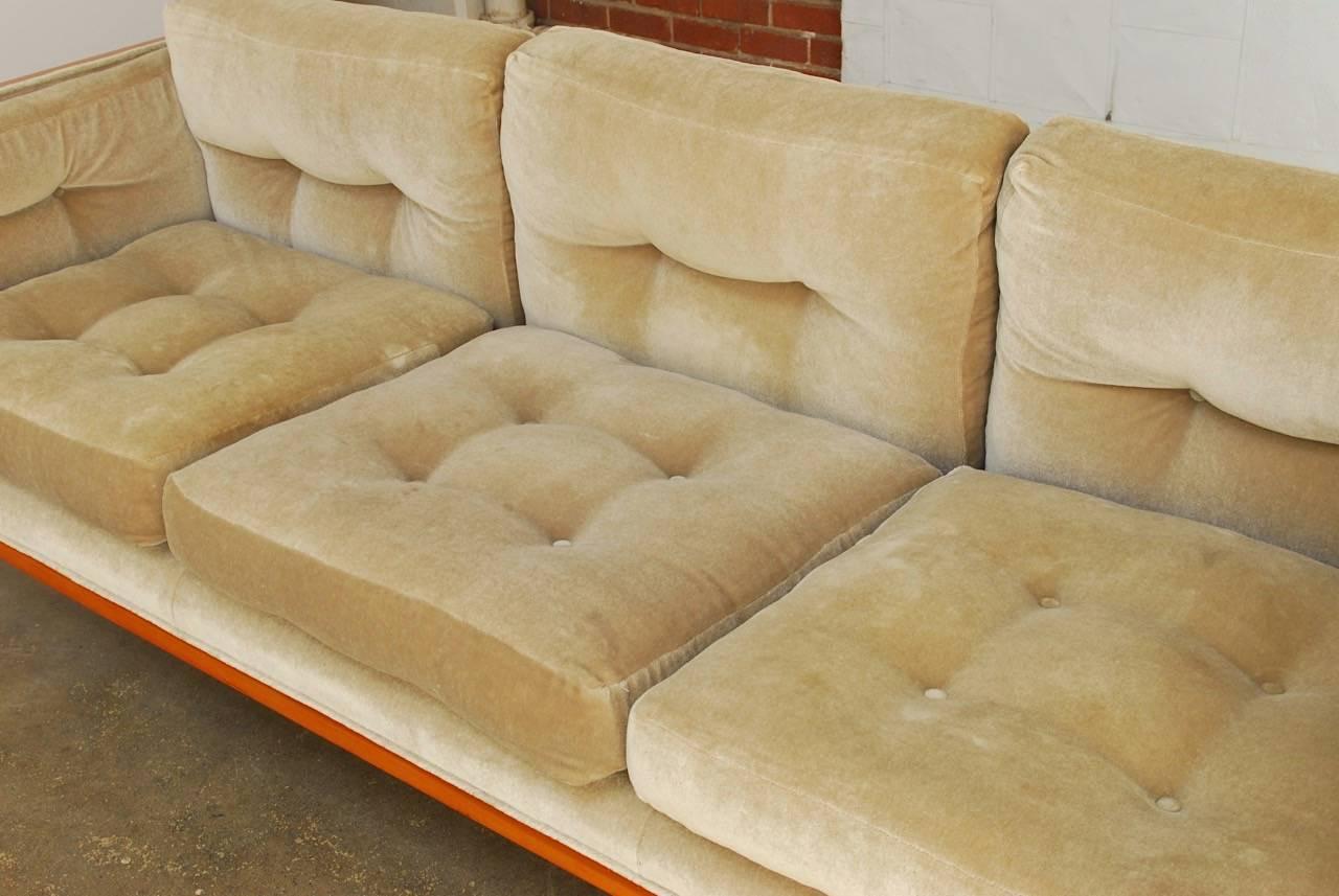 American Milo Baughman for Thayer Coggin Case Sofa with Mohair