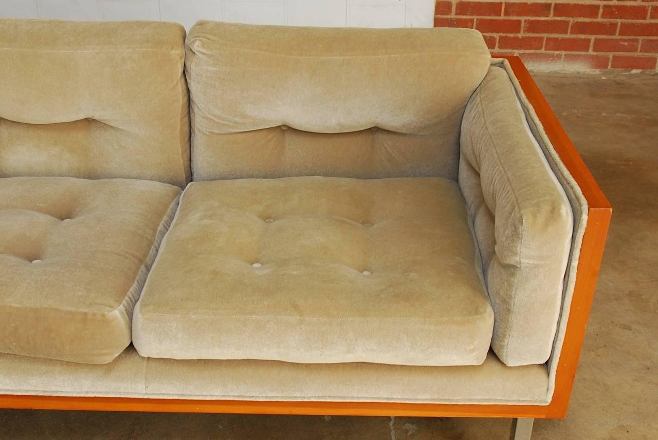 20th Century Milo Baughman for Thayer Coggin Case Sofa with Mohair