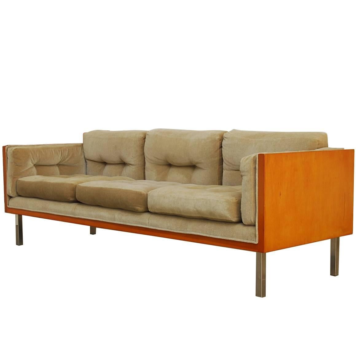 Milo Baughman for Thayer Coggin Case Sofa with Mohair