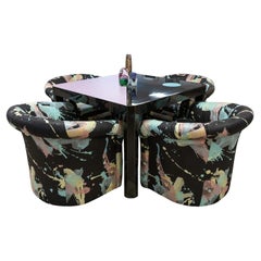 Milo Baughman für Thayer Coggin Stühle Postmoderner Memphis Dinette Spieltisch