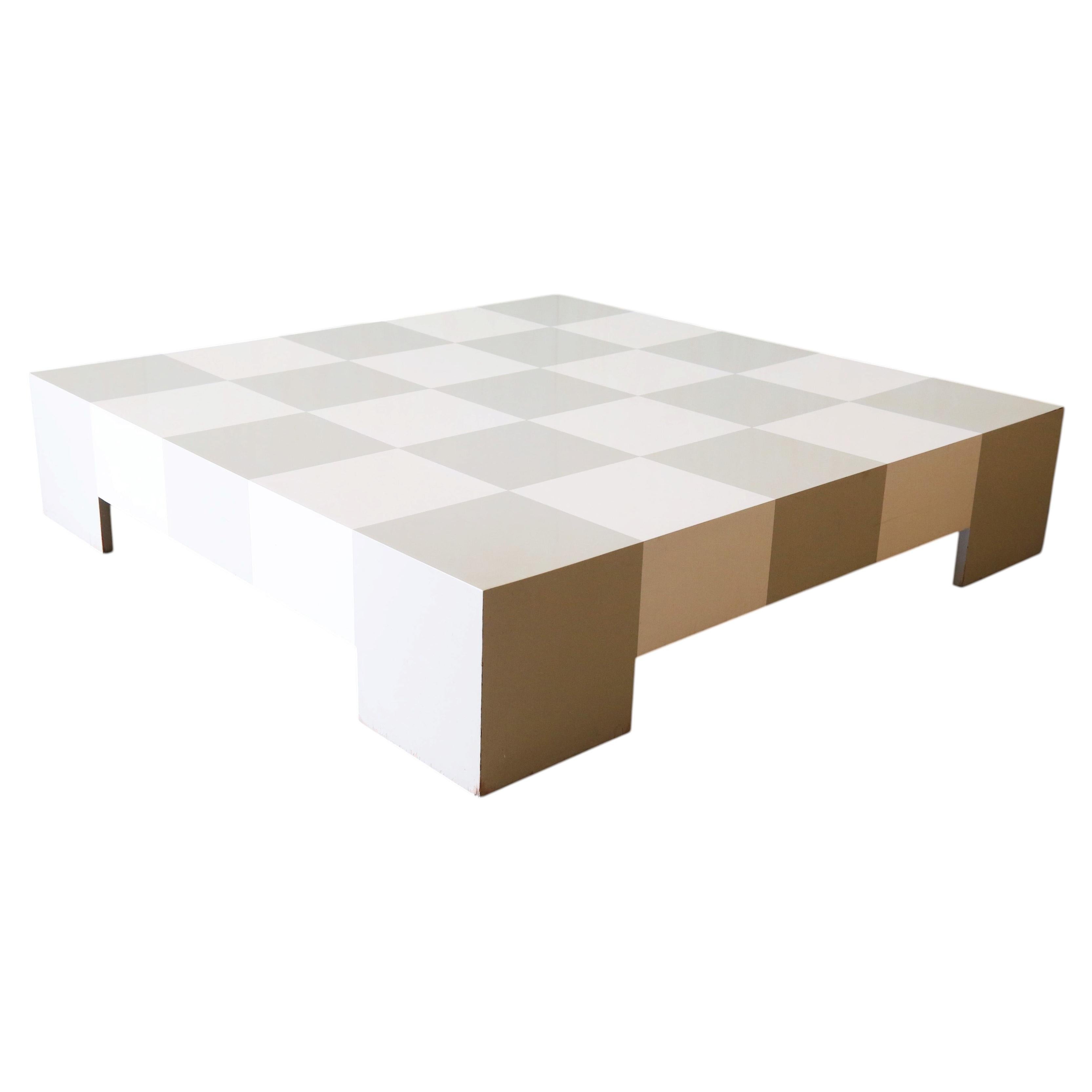 Milo Baughman for Thayer Coggin Checkerboard Low Coffee Table 1969 For Sale