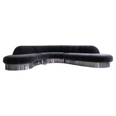 Milo Baughman for Thayer Coggin Chrome Base Sofa