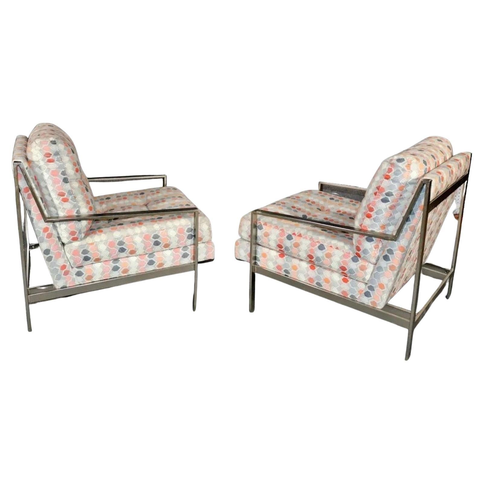 Chaises chromées Milo Baughman pour Thayer Coggin