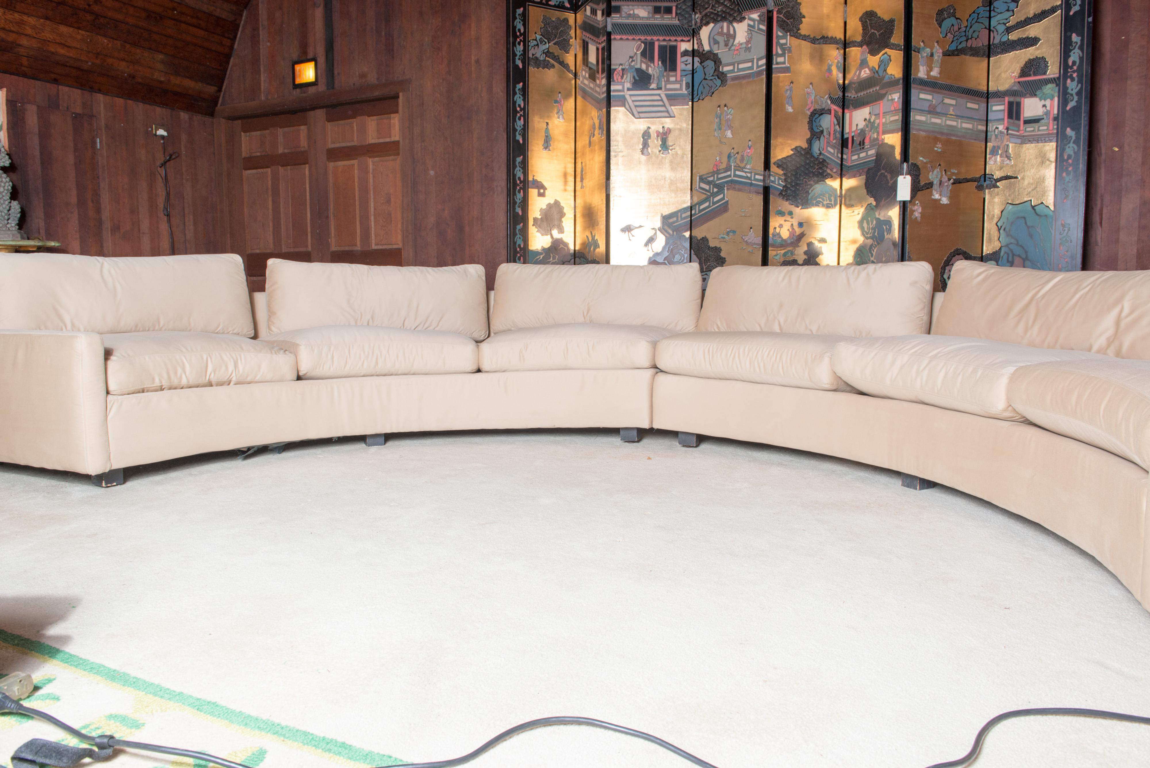 American Milo Baughman for Thayer Coggin Circular Sectional Sofa For Sale