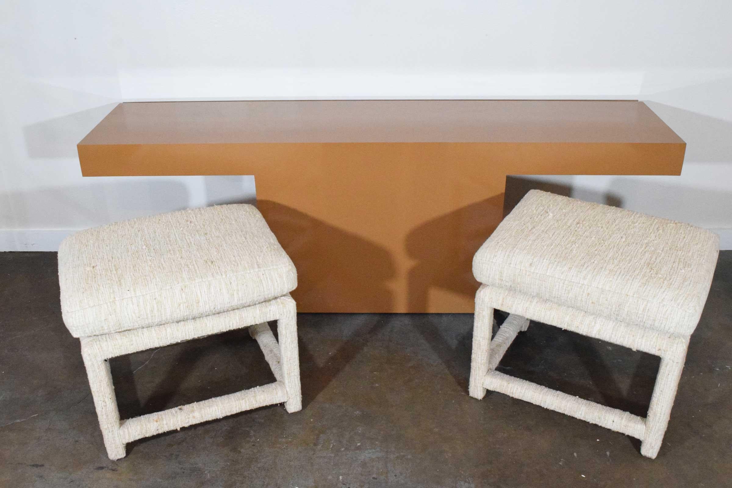 Milo Baughman for Thayer Coggin Console Table with Benches In Good Condition In Dallas, TX