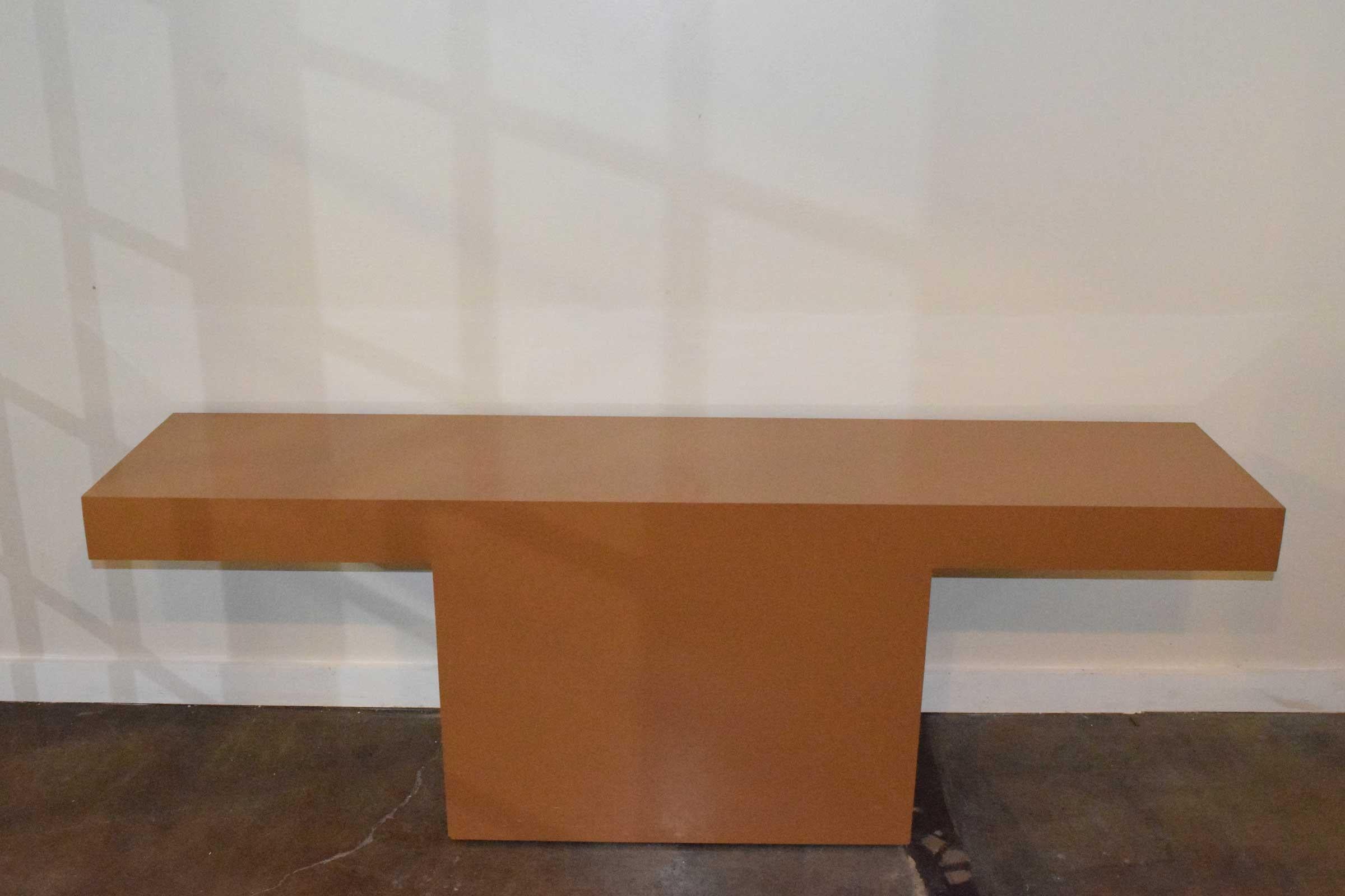 Upholstery Milo Baughman for Thayer Coggin Console Table with Benches
