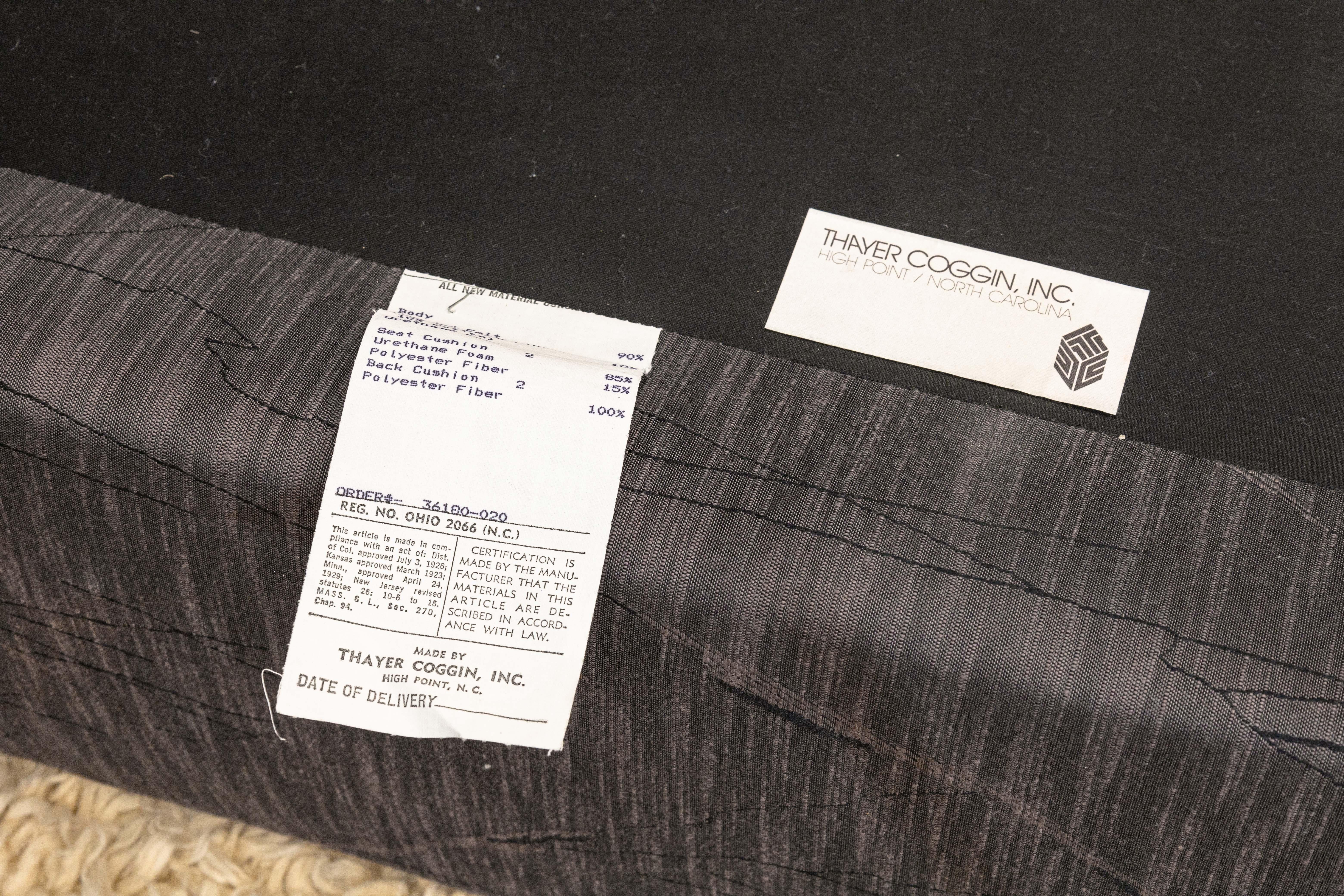 Milo Baughman for Thayer Coggin Contemporary Modern Curved 3 pc Sectional Sofa (Canapé sectionnel 3 pièces) en vente 5