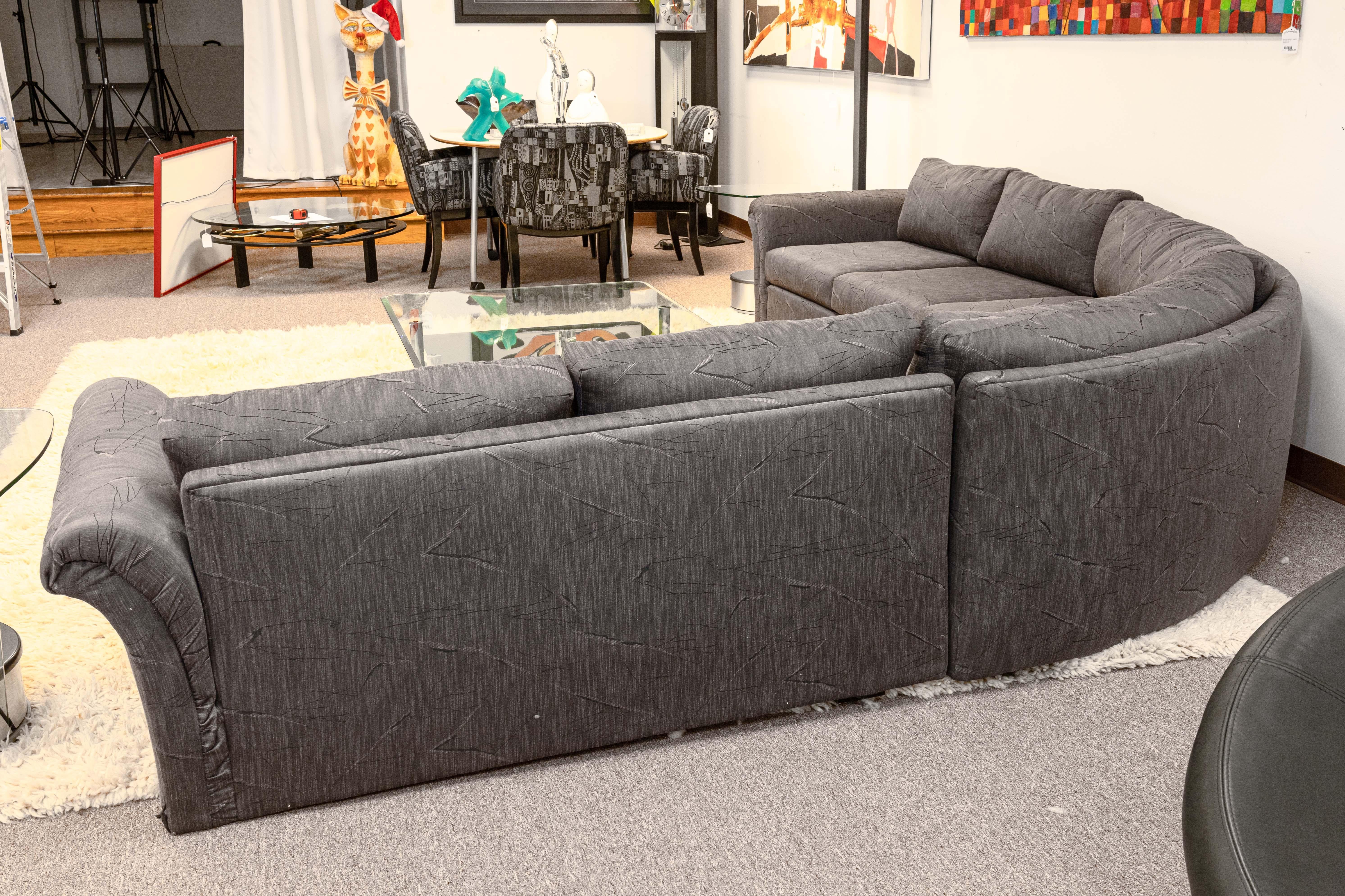 Milo Baughman for Thayer Coggin Contemporary Modern Curved 3 pc Sectional Sofa (Canapé sectionnel 3 pièces) en vente 6