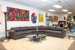 Milo Baughman for Thayer Coggin Contemporary Modern Curved 3 pc Sectional Sofa (Canapé sectionnel 3 pièces)