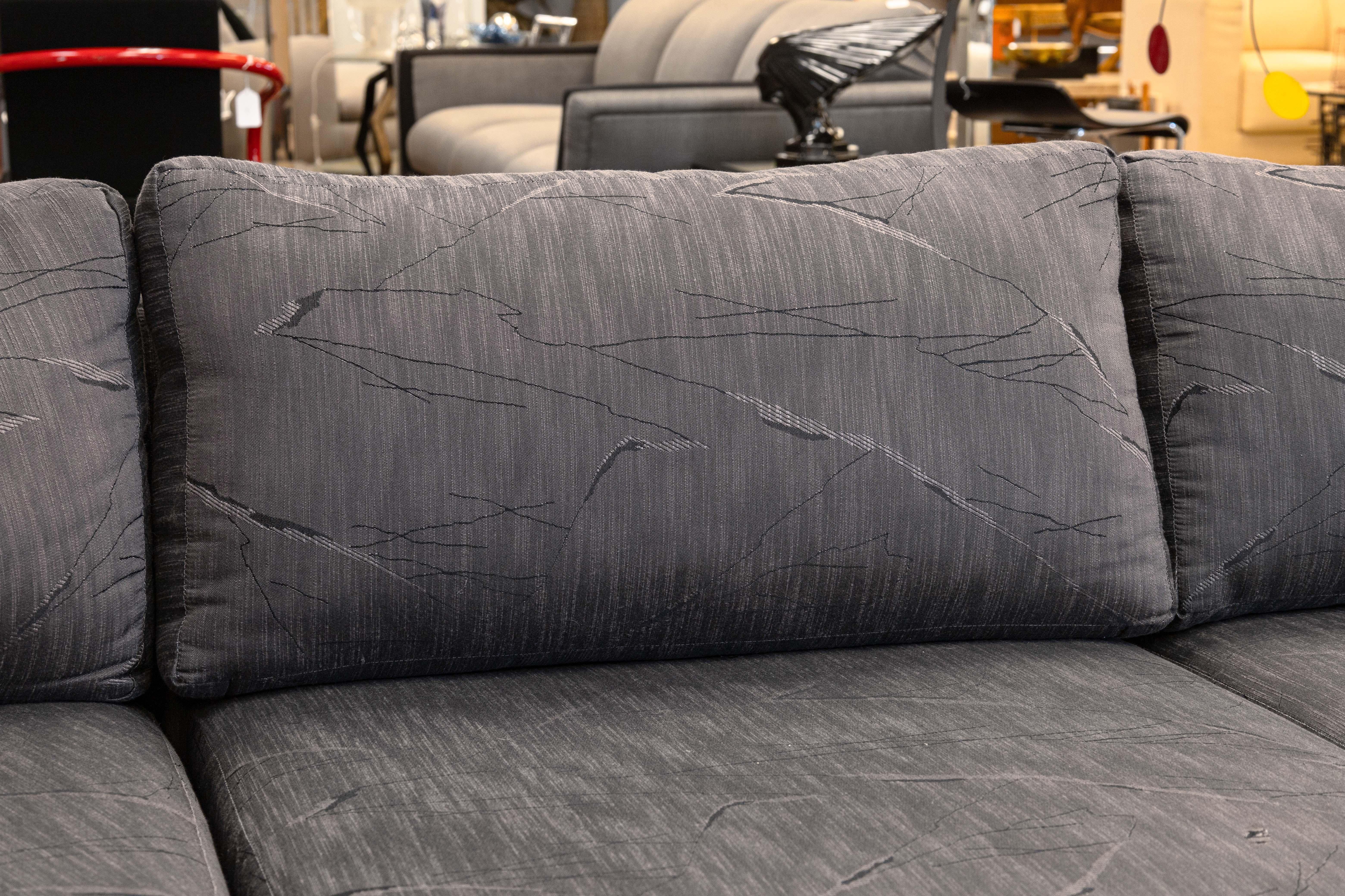 Tissu Milo Baughman for Thayer Coggin Contemporary Modern Curved 3 pc Sectional Sofa (Canapé sectionnel 3 pièces) en vente