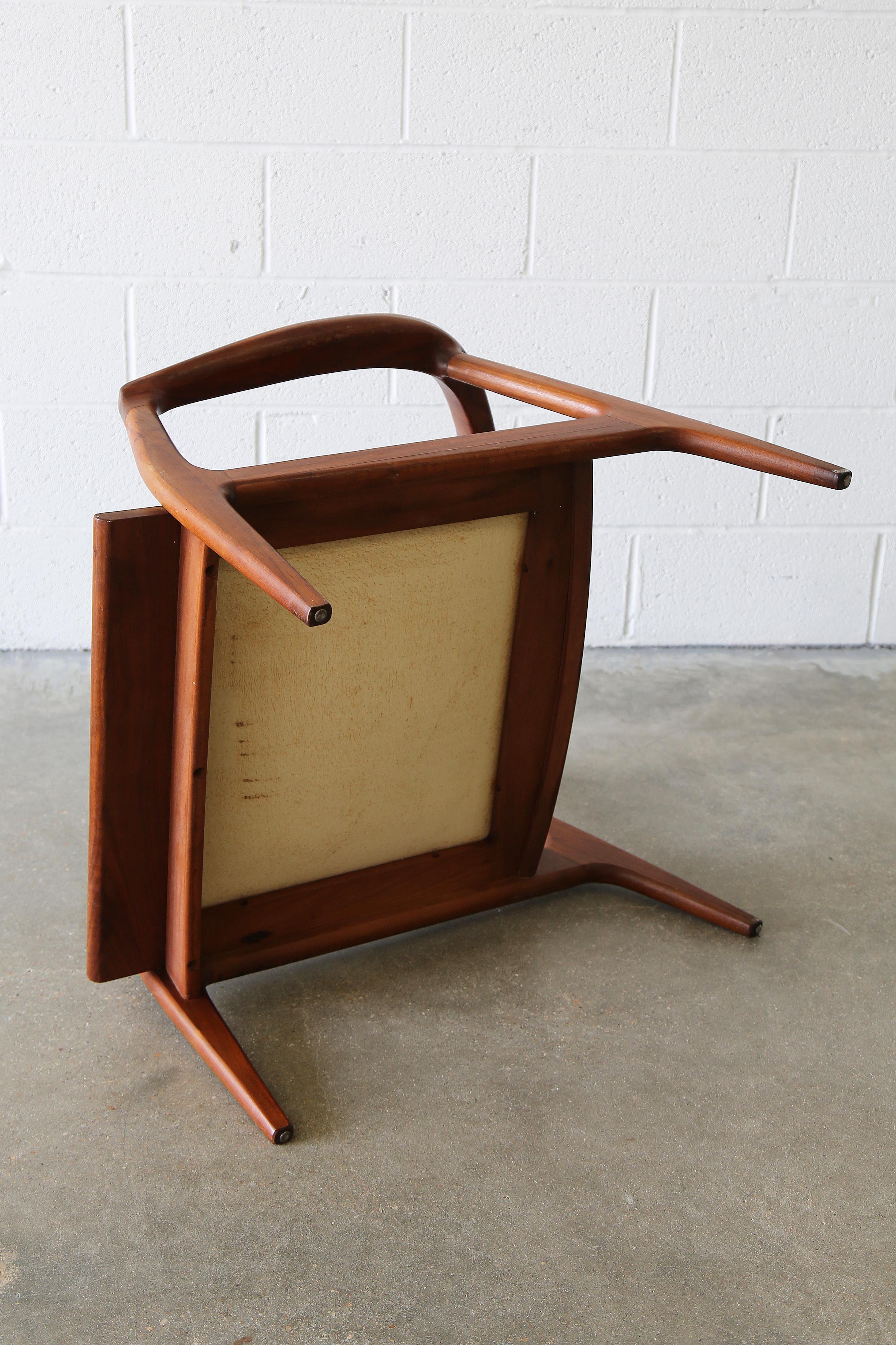 Milo Baughman for Thayer Coggin Cooper lounge Chair Solid Walnut 4