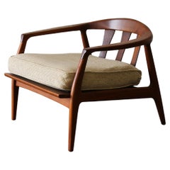 Milo Baughman for Thayer Coggin Cooper lounge Chair Solid Walnut