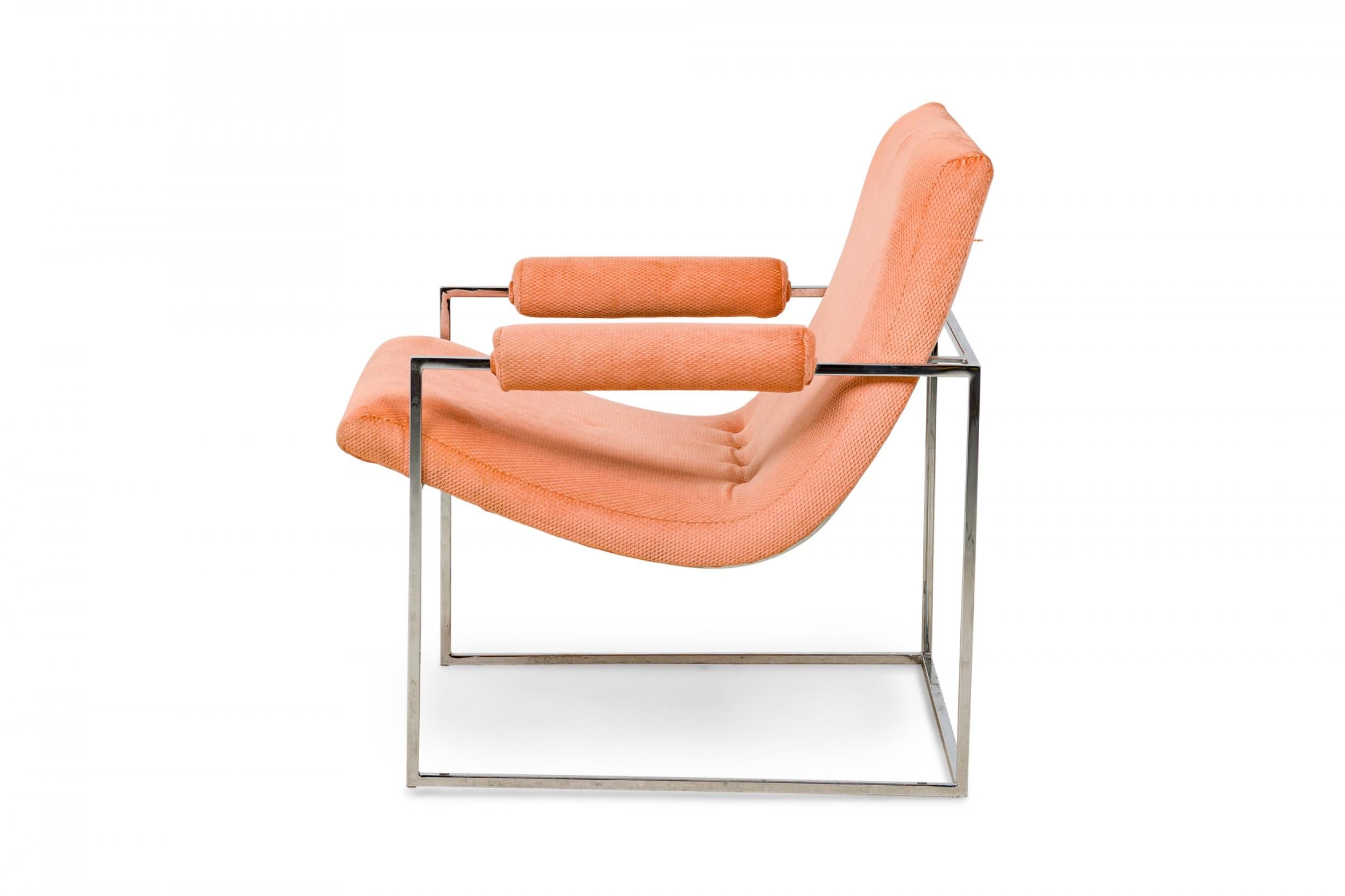 Mid-Century Modern Milo Baughman for Thayer Coggin Coral Upholstered Scoop Lounge / Armchair