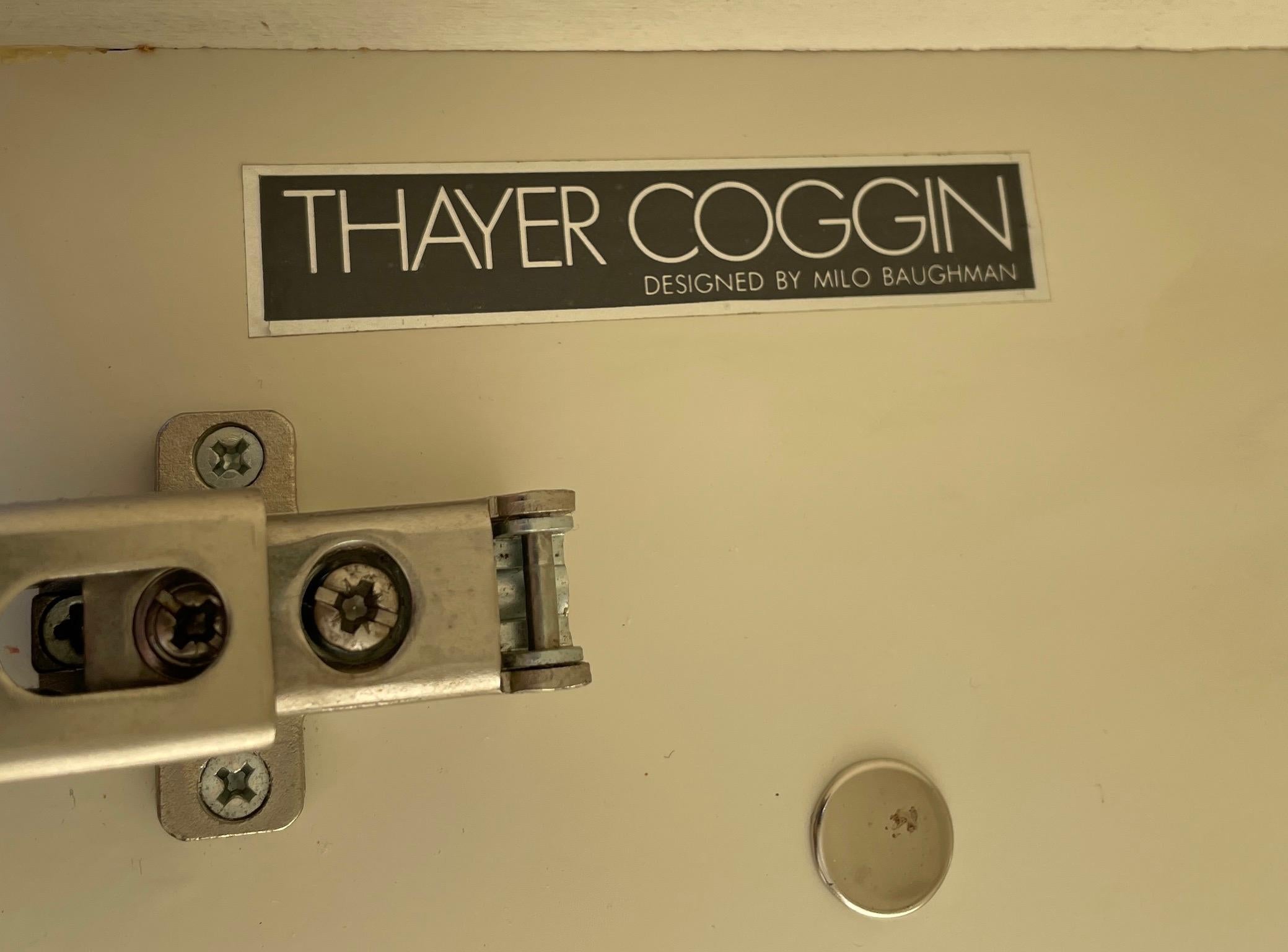 Milo Baughman for Thayer Coggin Credenza Glass Chrome 4 Door Purple 3