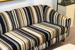 Milo Baughman for Thayer Coggin Curved Floating Chrome Cantilever Loveseat Sofa