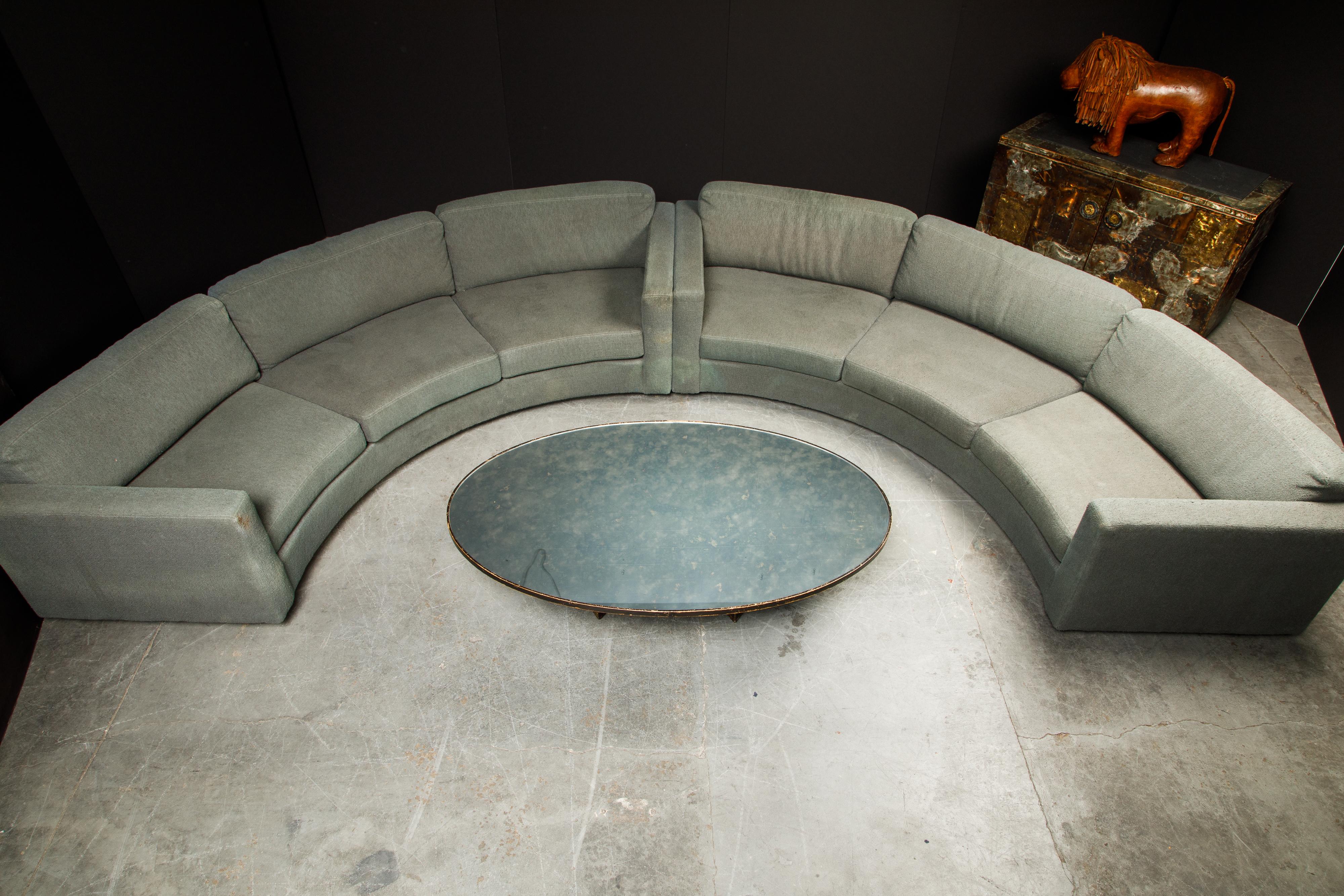 Milo Baughman for Thayer Coggin Curved Semi-Circle Sectional Sofa, Signed In Good Condition In Los Angeles, CA