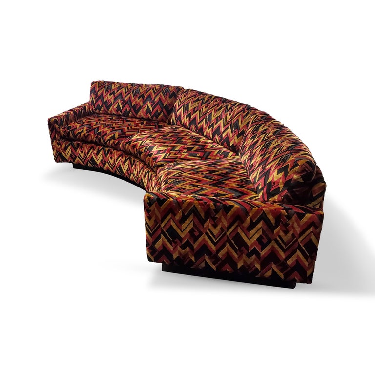 Milo Baughman for Thayer Coggin Curved Sofa For Sale 5
