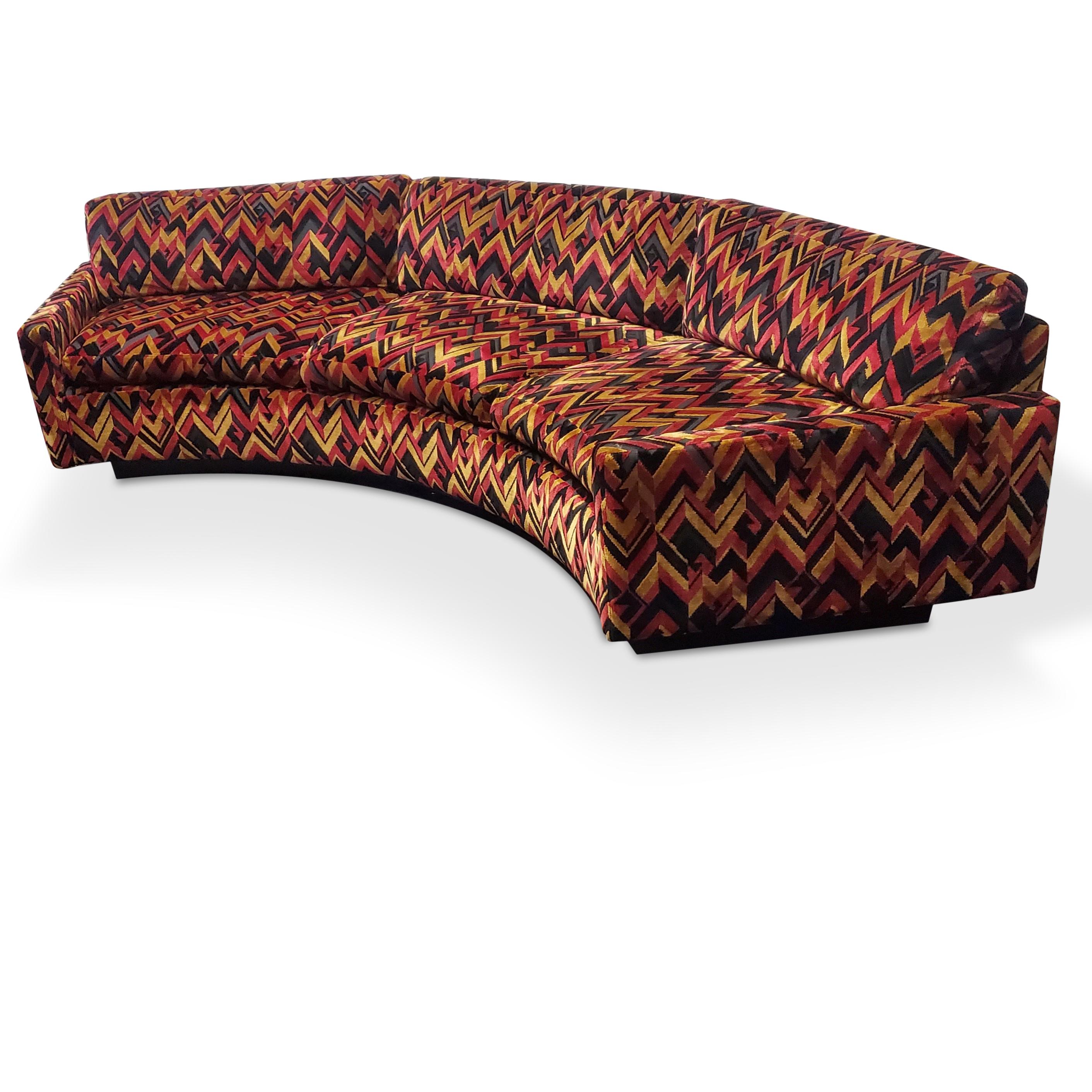 Mid-Century Modern Milo Baughman for Thayer Coggin Curved Sofa