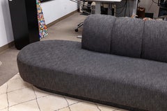 Milo Baughman for Thayer Coggin Deep Grey Tufted 3pc Sectional Sofa with Chaise