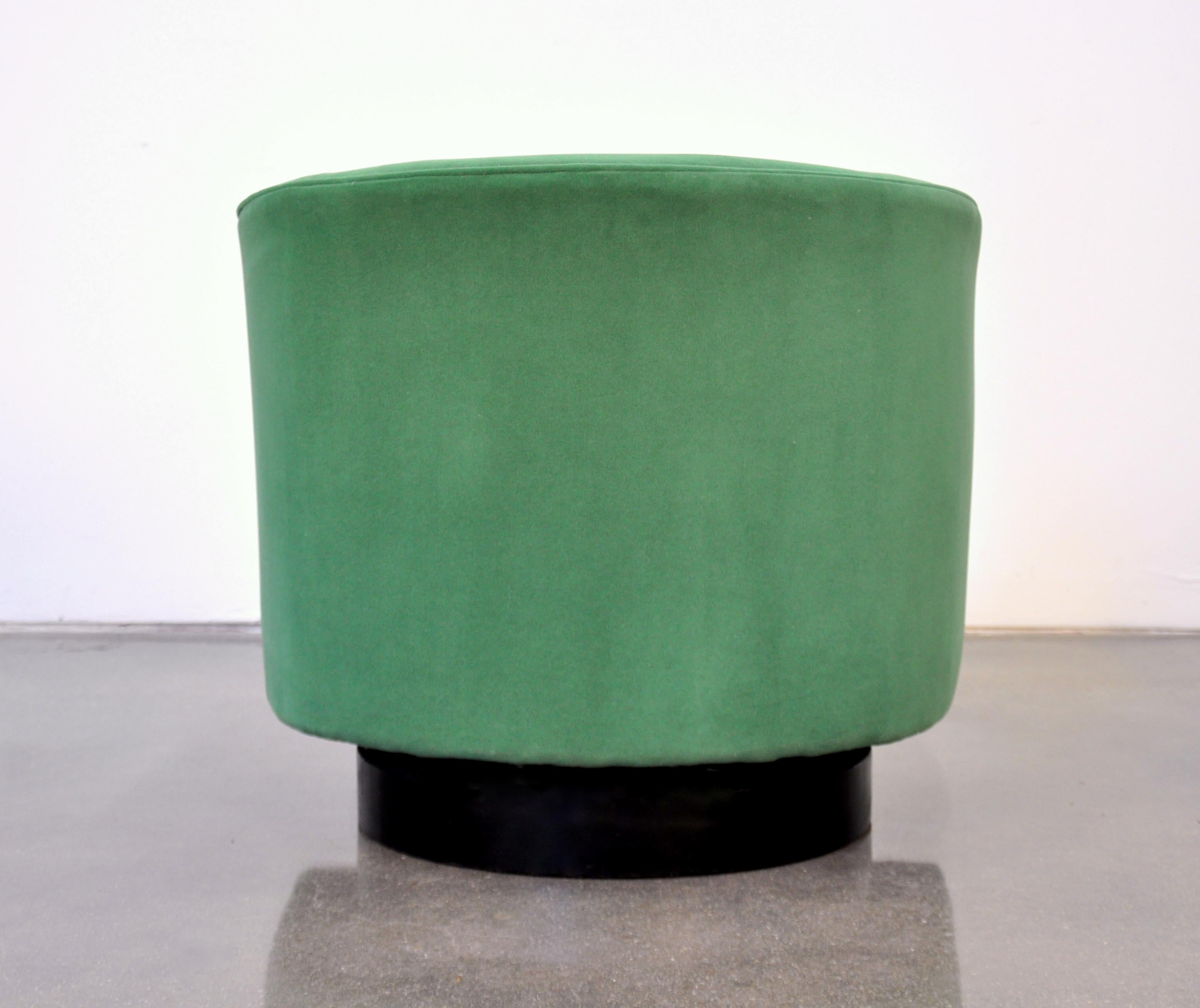 emerald green velvet swivel chair