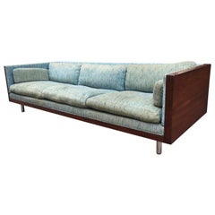 Vintage Walnut Shell Floating Sofa by Charlton