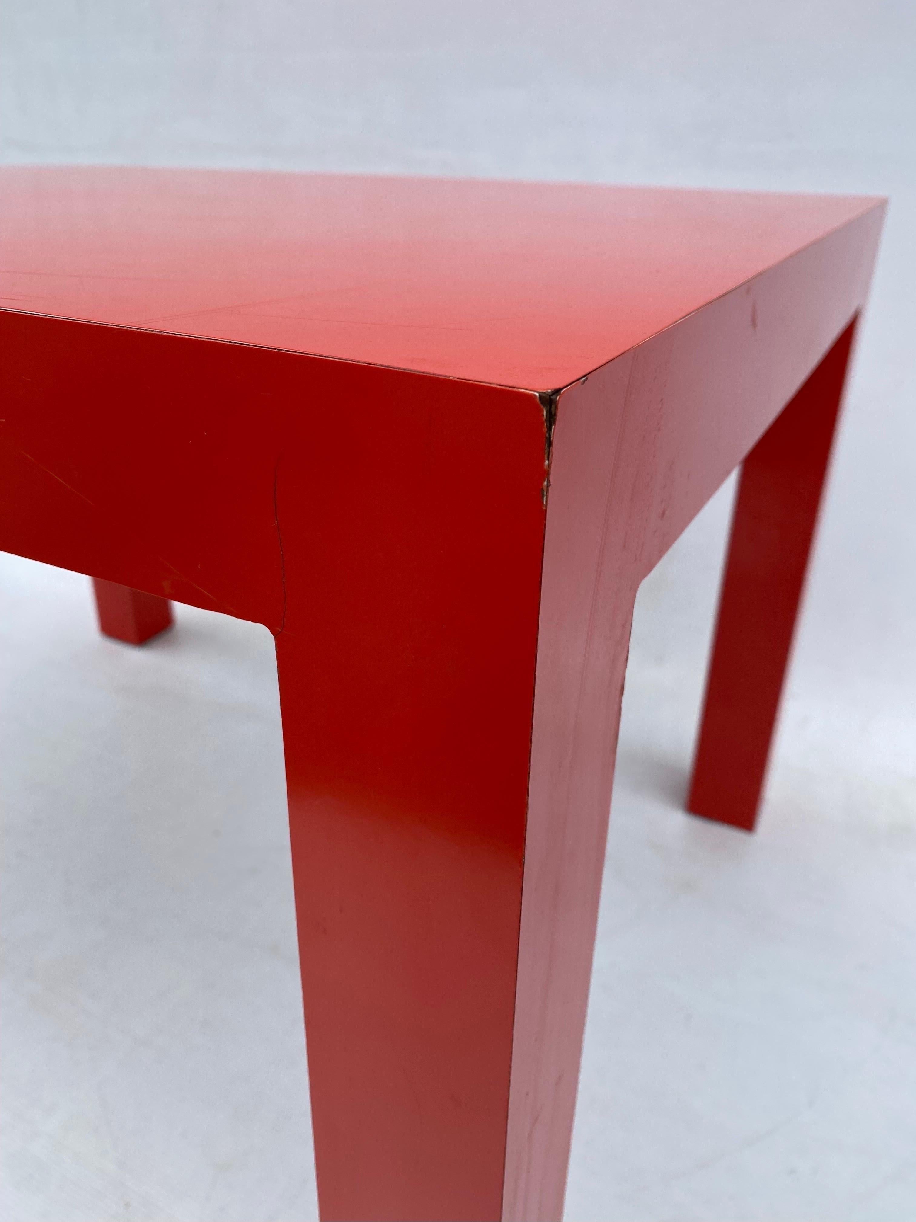 Milo Baughman for Thayer Coggin Formica Red Side Coffee Table 1960s Mid Century For Sale 5