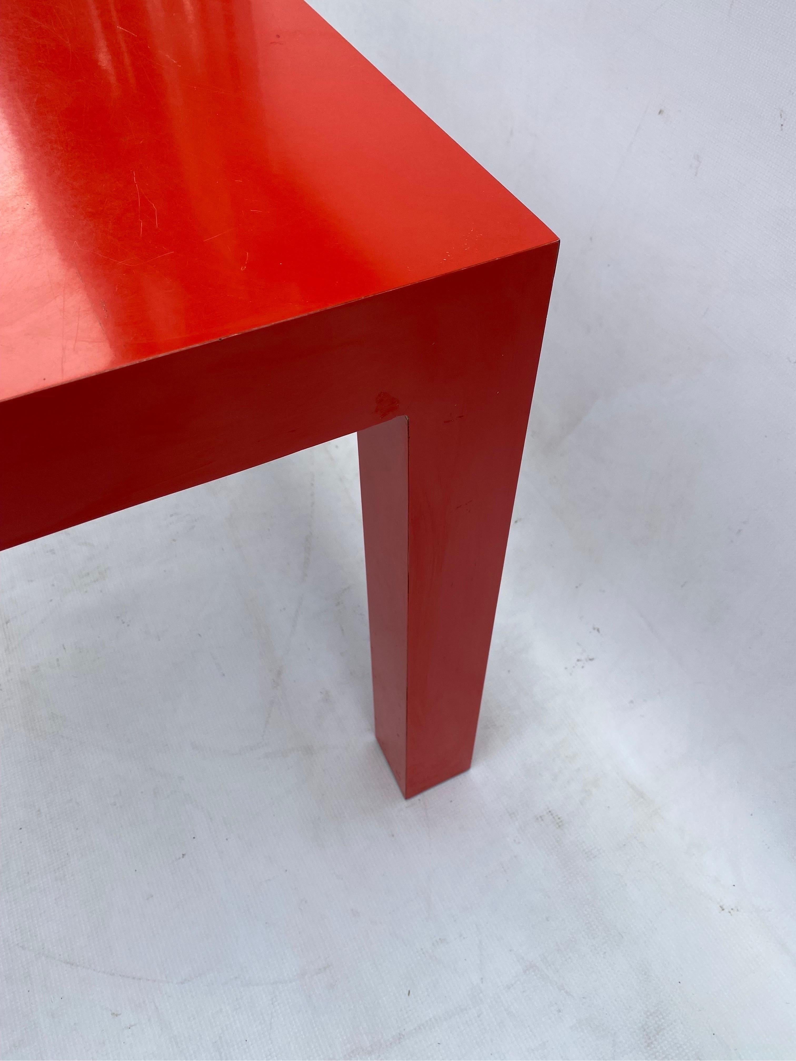 Milo Baughman for Thayer Coggin Formica Red Side Coffee Table 1960s Mid Century  For Sale 6