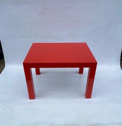 Milo Baughman for Thayer Coggin Formica Red Side Coffee Table 1960s Mid Century