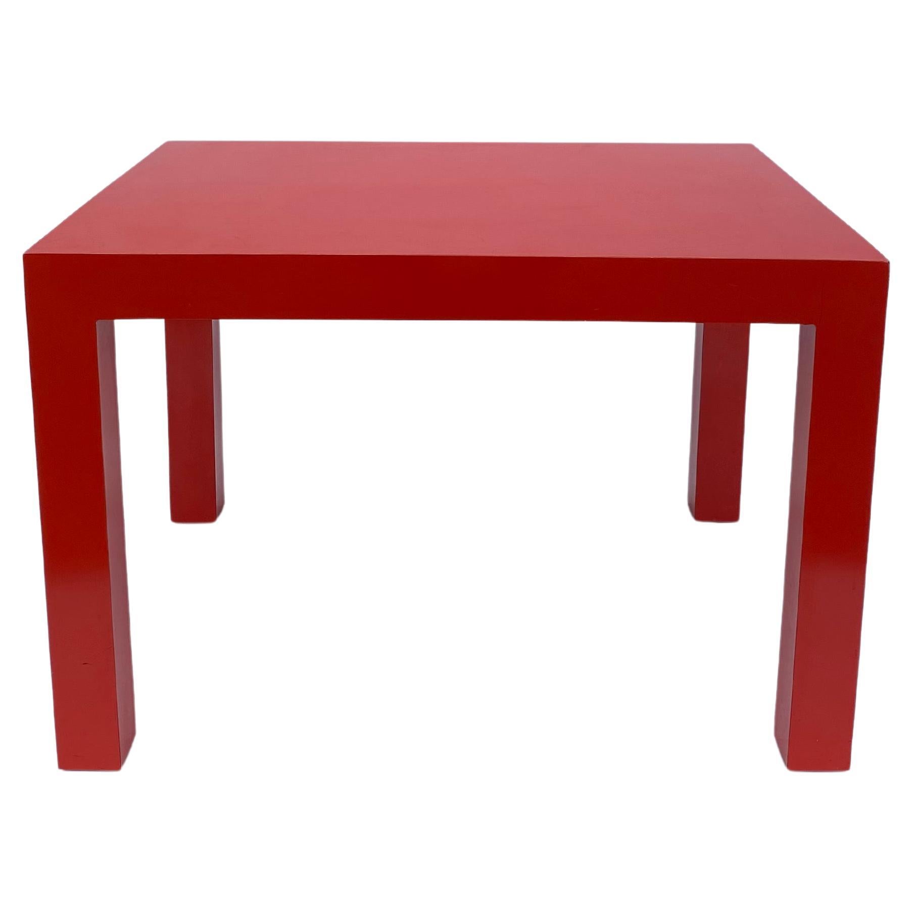 Milo Baughman for Thayer Coggin Formica Red Side Coffee Table 1960s Mid Century  For Sale